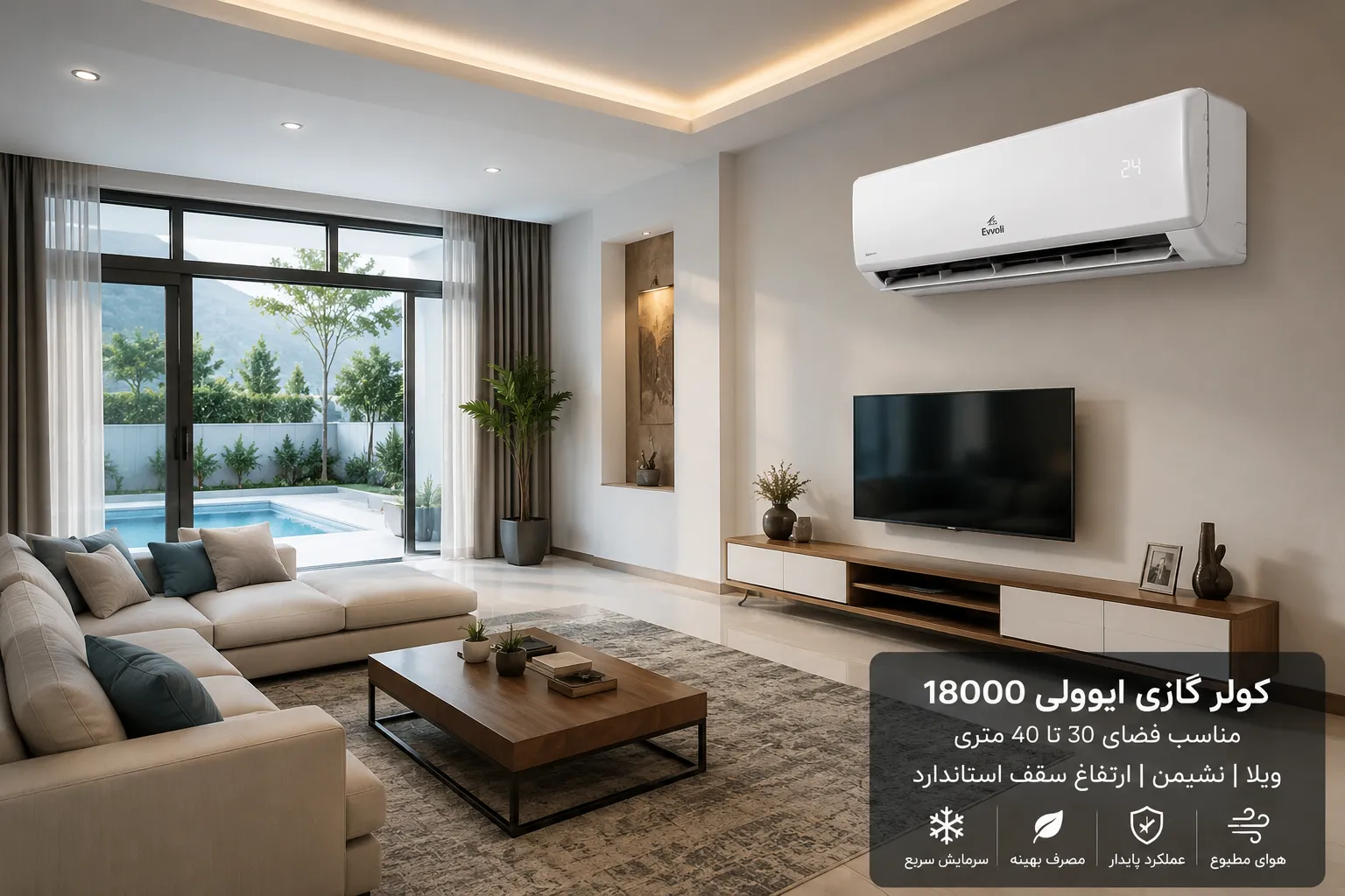 بررسی کولر گازی ایوولی 18000